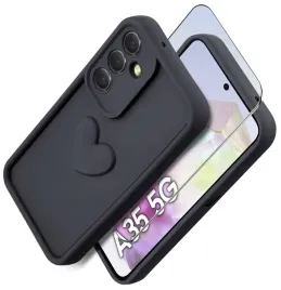 etui-do-samsung-a35-5g-silikonowe-matowe-serce-szklo-ochronne-na-ekran-9h