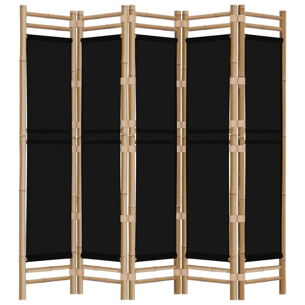 skladany-parawan-5-panelowy-200-cm-bambus-i-pl-stan-nowy