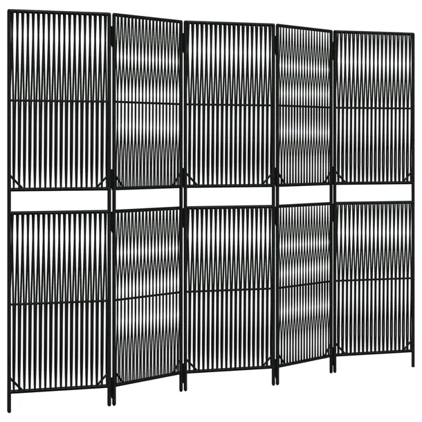 parawan-5-panelowy-czarny-polirattan