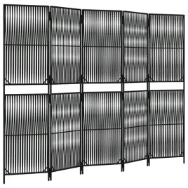 parawan-5-panelowy-czarny-polirattan