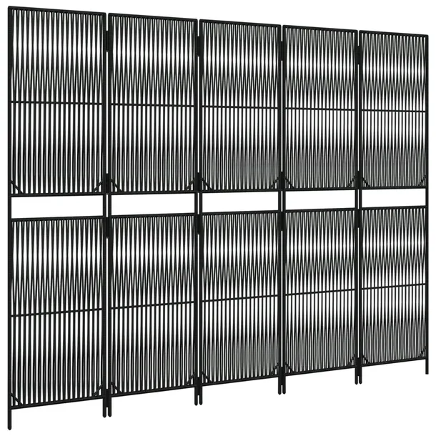 parawan-5-panelowy-czarny-polirattan-szerokosc-parawanu-49-cm