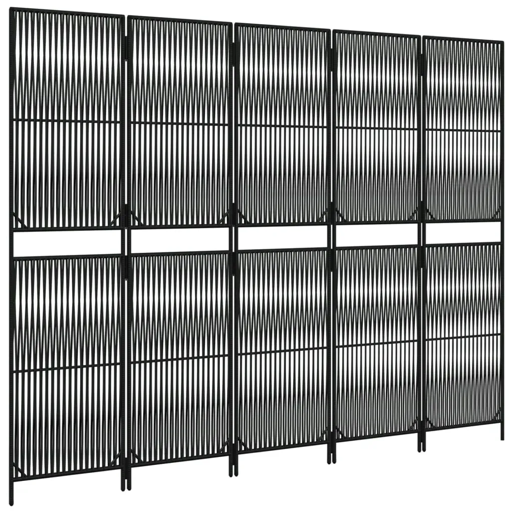 parawan-5-panelowy-czarny-polirattan