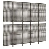 parawan-5-panelowy-brazowy-polirattan-szerokosc-skrzydla-49-cm
