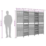 parawan-5-panelowy-brazowy-polirattan-producent-vidaxl