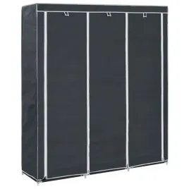 szafa-z-przegrodami-i-drazkami-czarna-150x45x175-cm-tkanina