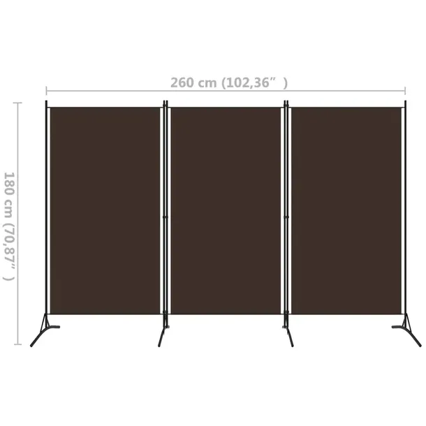 parawan-3-panelowy-brazowy-260-x-180-cm-producent-vidaxl