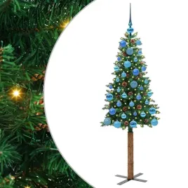 szczupla-choinka-zielony-150-cm-pvc-i-lite-drewno-sosnowe