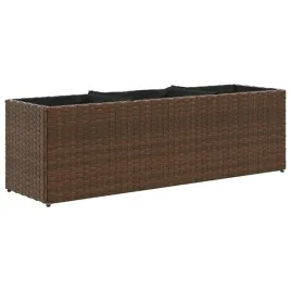 donica-ogrodowa-z-3-wkladami-brazowa-105x30x32-cm
