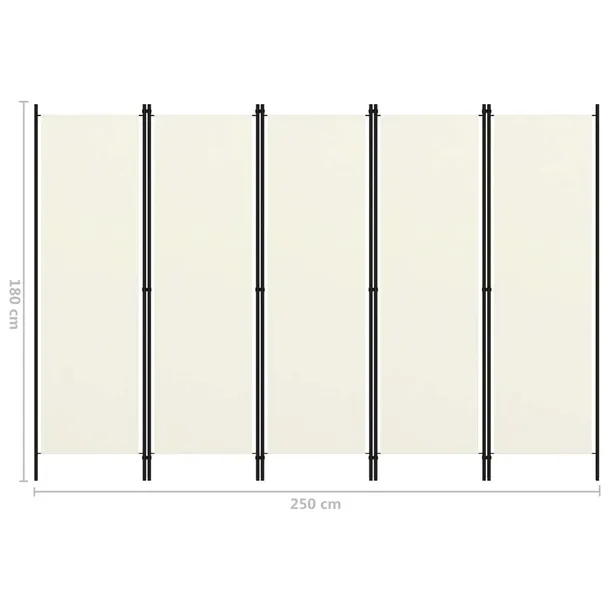 parawan-5-panelowy-bialy-250-x-180-cm-stan-nowy-wysokosc-parawanu-180-cm
