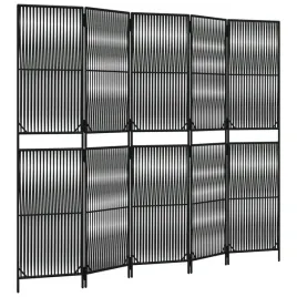 parawan-5-panelowy-czarny-polirattan