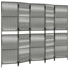 parawan-5-panelowy-szary-polirattan