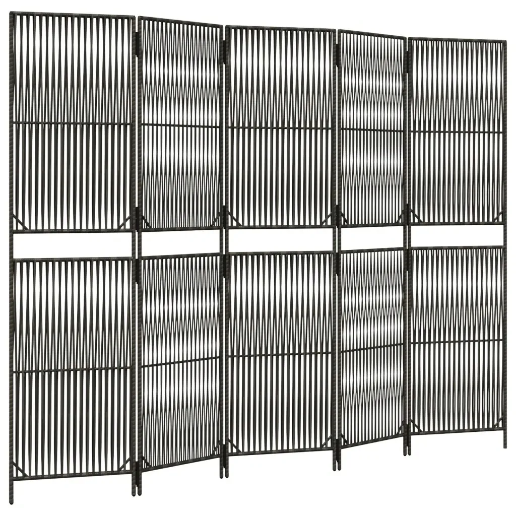 parawan-5-panelowy-szary-polirattan