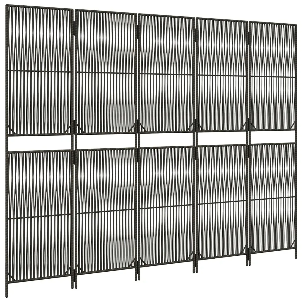 parawan-5-panelowy-szary-polirattan