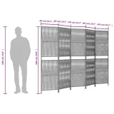 parawan-5-panelowy-szary-polirattan-producent-vidaxl