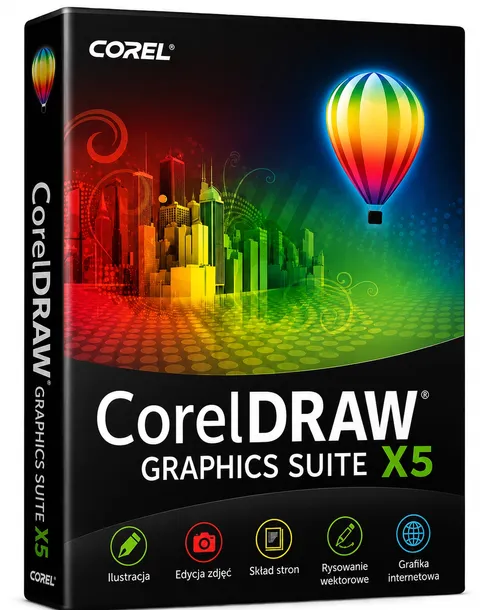 COREL X5 GRAPHICS SUITE CorelDRAW WIN BOX ✔️ Licencja Dożywotnia