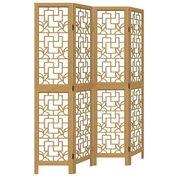 parawan-pokojowy-4-panelowy-brazowy-lite-drewn-stan-nowy-liczba-skrzydel-4