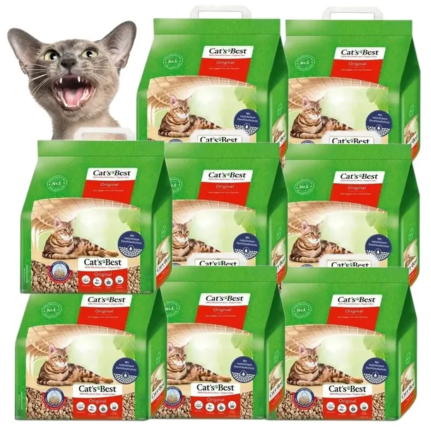 ŻWIREK DLA KOTA ZBRYLAJĄCY JRS CATS BEST ORIGINAL 40L DREWNIANY 8X5L 16,8KG