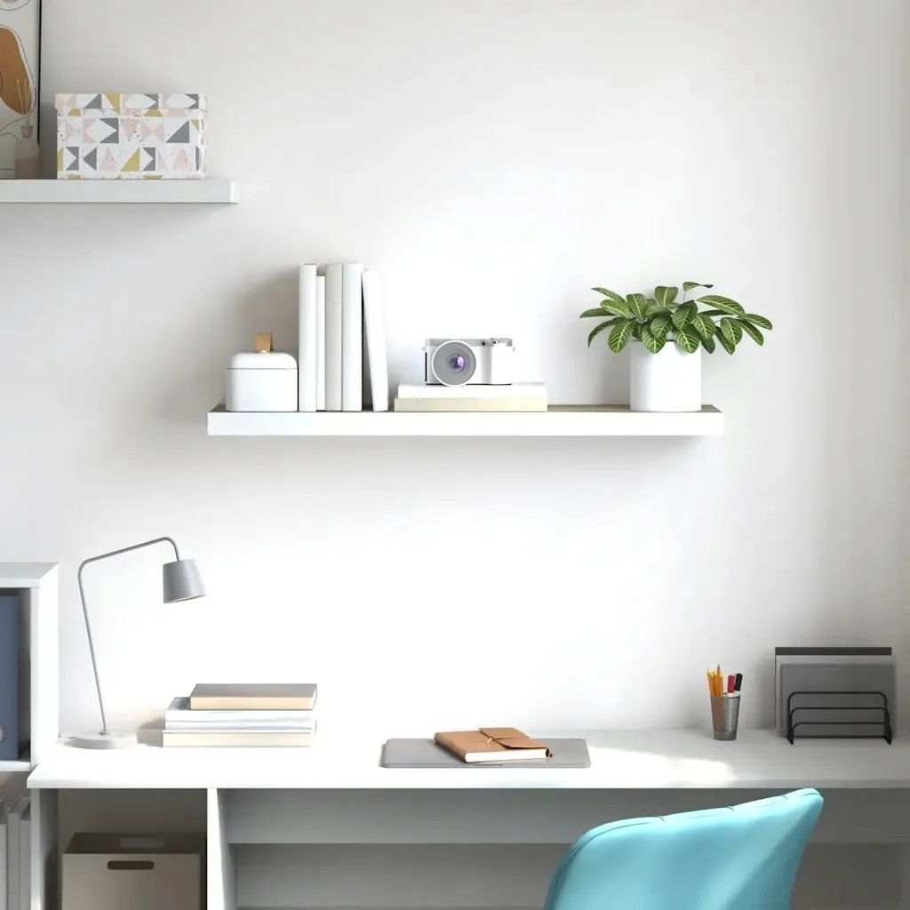 polka-scienna-debowo-biala-80x235x38-cm-mdf-stan-nowy
