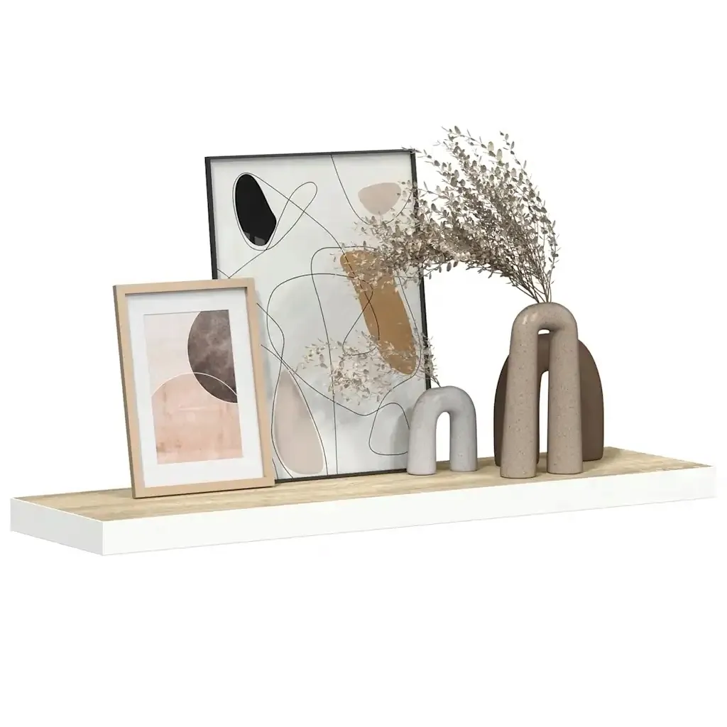 polka-scienna-debowo-biala-80x235x38-cm-mdf-stan-nowy