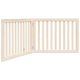 bramka-dla-psa-skladana-2-panele-160-cm-drewno-topolowe