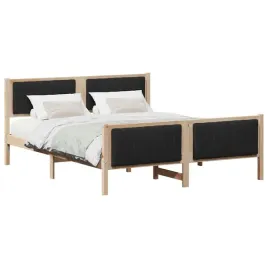 rama-lozka-brazowo-czarny-150-x-200-cm-lite-drewno-sosnowe