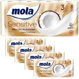papier-toaletowy-mola-sensitive-mleczko-kokosowe-8-rolek-x-5-opakowan