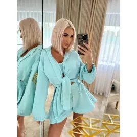 topaz-shirt-turkusowa-bawelniana-koszula-z-muslinu-just-unique-s-m