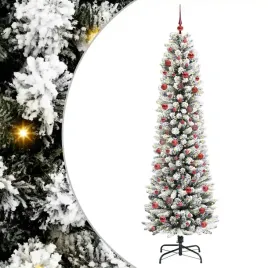 sztuczna-choinka-zielono-bialy-210-cm-pvc-metal-i-plastik