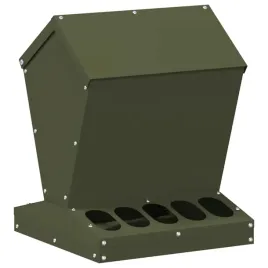 karmnik-dla-kur-stalowy-30x30x39-cm-zielony-oliwkowy-pojemnosc-4-kg