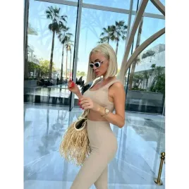 sierra-leggings-prazkowane-bezowe-legginsy-just-unique-xs-s