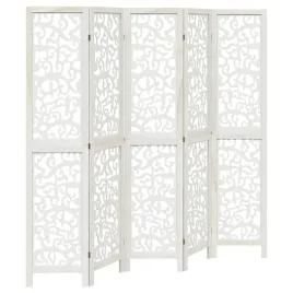 parawan-pokojowy-5-panelowy-bialy-lite-drewno-paulowni
