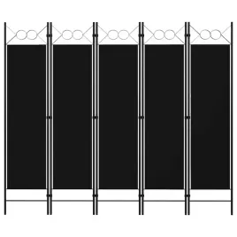 parawan-5-panelowy-czarny-200-x-180-cm