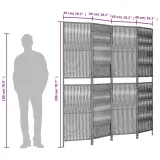 parawan-4-panelowy-brazowy-polirattan-producent-vidaxl