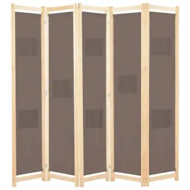 parawan-5-panelowy-brazowy-200-x-170-x-4-cm-tkanina