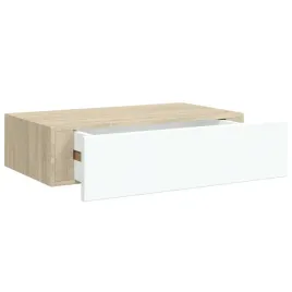 polka-scienna-z-szuflada-dab-i-biel-40-x-235-x-10-cm-mdf