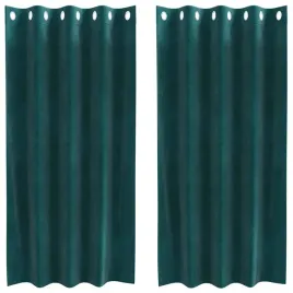 zaslony-z-zaslonami-2-pcs-ciemna-zielen-140-x-175-cm-aksamit