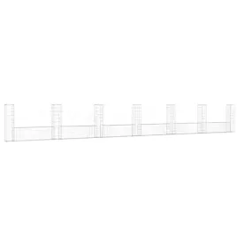 ogrodzenie-gabionowe-z-7-slupkami-zelazo-740x20x100-cm