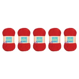 wloczka-nako-panda-3108-czerwony-pakiet-5-szt