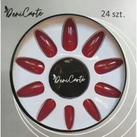 deni-carte-tipsy-klejone-burgund-24-szt-zelowe-sztuczne-paznokcie