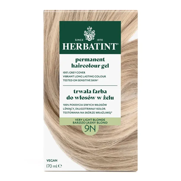Herbatint 9N - Bardzo jasny blond, Trwała farba do włosów