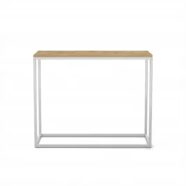 konsola-bianco-szerokosc-100-cm-blat-dab-wotan-stelaz-chrom-do-przedpokoju
