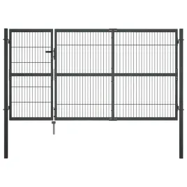 brama-ogrodzeniowa-ze-slupkami-stal-350-x-140-cm-antracytowa