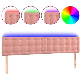 zaglowek-do-lozka-z-led-rozowy-160x5x78-88-cm-aksamit