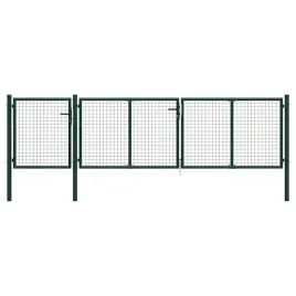 brama-ogrodzeniowa-stalowa-400-x-100-cm-zielona