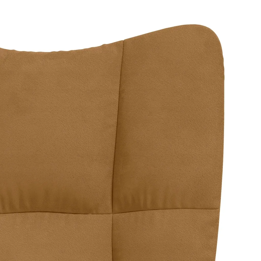 fotel-brazowy-obity-aksamitem