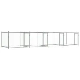 klatka-dla-psa-z-drzwiami-szara-8x2x15-m-stal