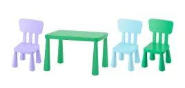 ikea-mammut-stolik-zielony-77x55cm-3-krzeselka-zielonyj-niebieskililiowy