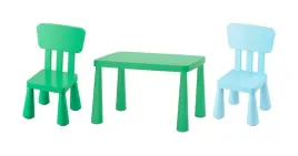 ikea-mammut-stolik-zielony-77x55-cm-2-krzeselka-zielony-jasnoniebieski