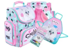 tornister-szkolny-fartuszek-kredki-my-little-friends-cat-kotek-pastel