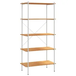 5-poziomowy-regal-bialo-debowy-80x40x163-cm